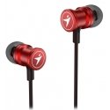 Genius HS-M316, ausinės su mikrofonu, laidinės, raudonos, 2.0, Įstatomos į ausis (į ausis įkišamos tipo) ausinės, 3.5 mm jack