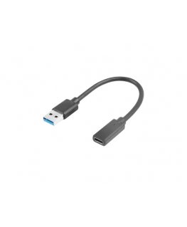 Lanberg AD-UC-UA-03 USB кабель USB 3.2 Gen 1 (3.1 Gen 1) 0,15 m USB type A USB Type-C Черный