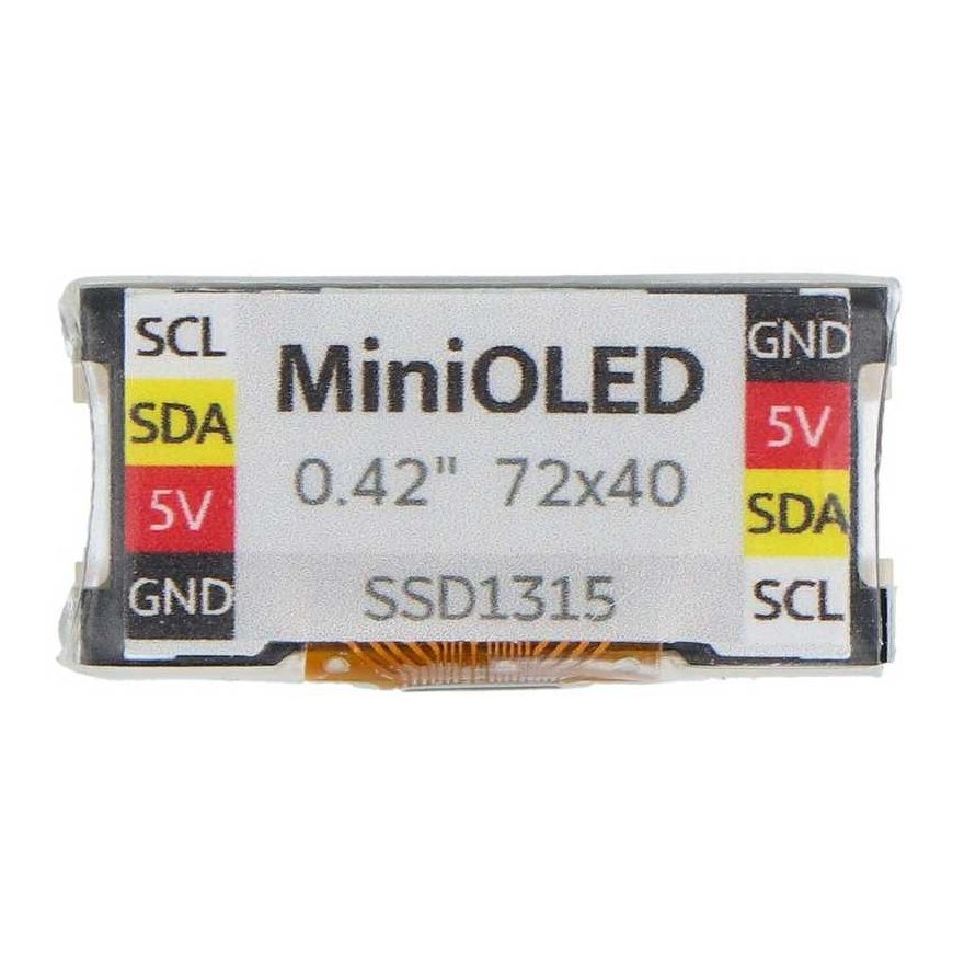 Mini OLED ekraan 0.42" 72x40px - Seadme laienduse moodul arendusmoodulitele - M5Stack U166 – 3