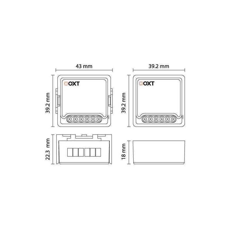 Modulis OXT rele 1 piiri mittaamiseen 16A ZigBee TUYA – 3