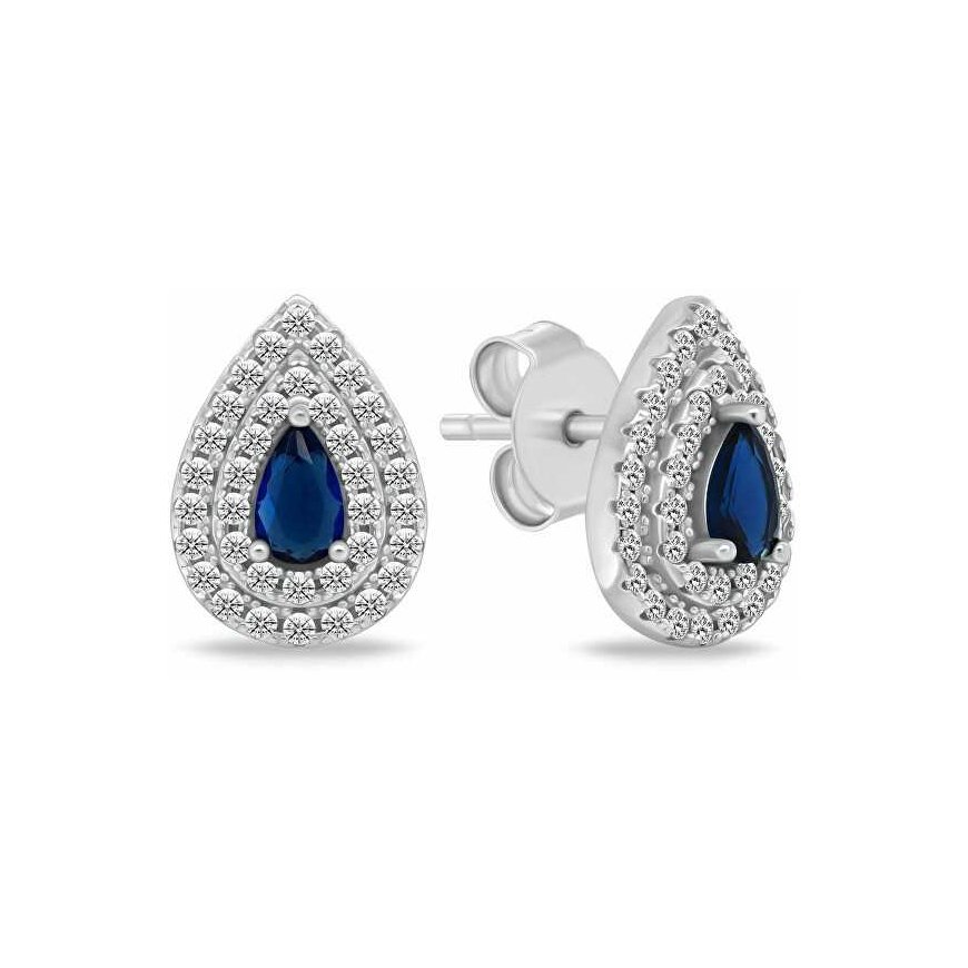 Brilio Silver Silver jewelry set with zirconia Tear drop shape SET284WB (necklace, earrings) – 3
