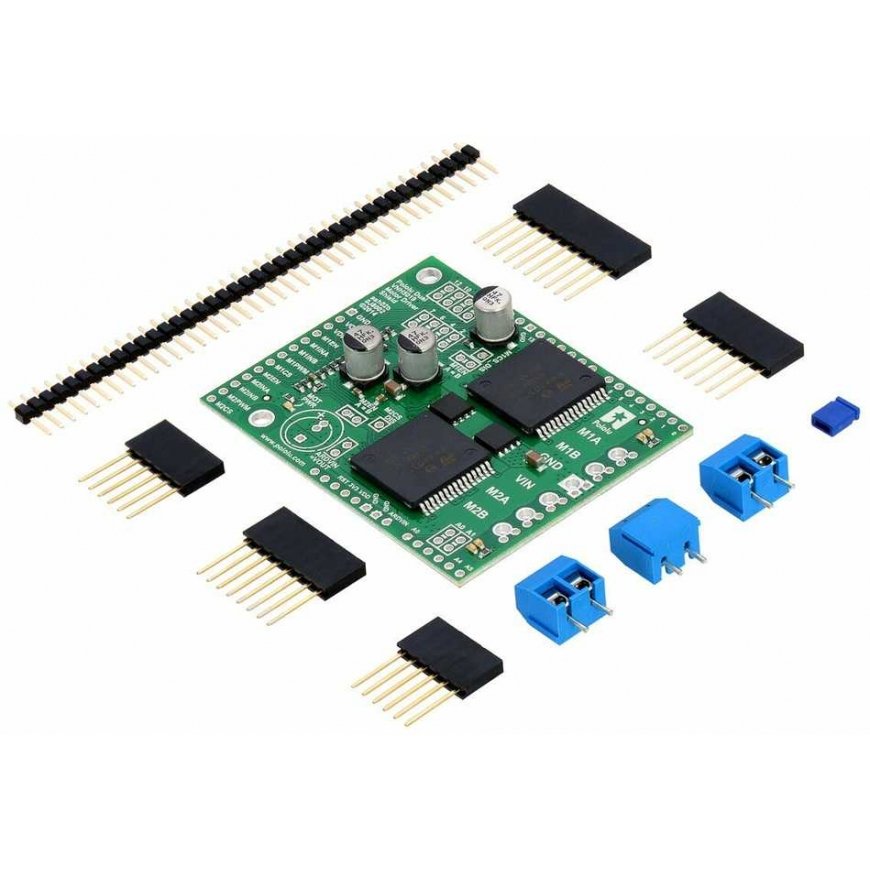 VNH5019 2 kanalų variklio valdiklis 24V/12A, Arduino priedėlis, Pololu 2507 – 2