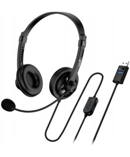 GENIUS austiņas HS-230U/ USB/ melnas