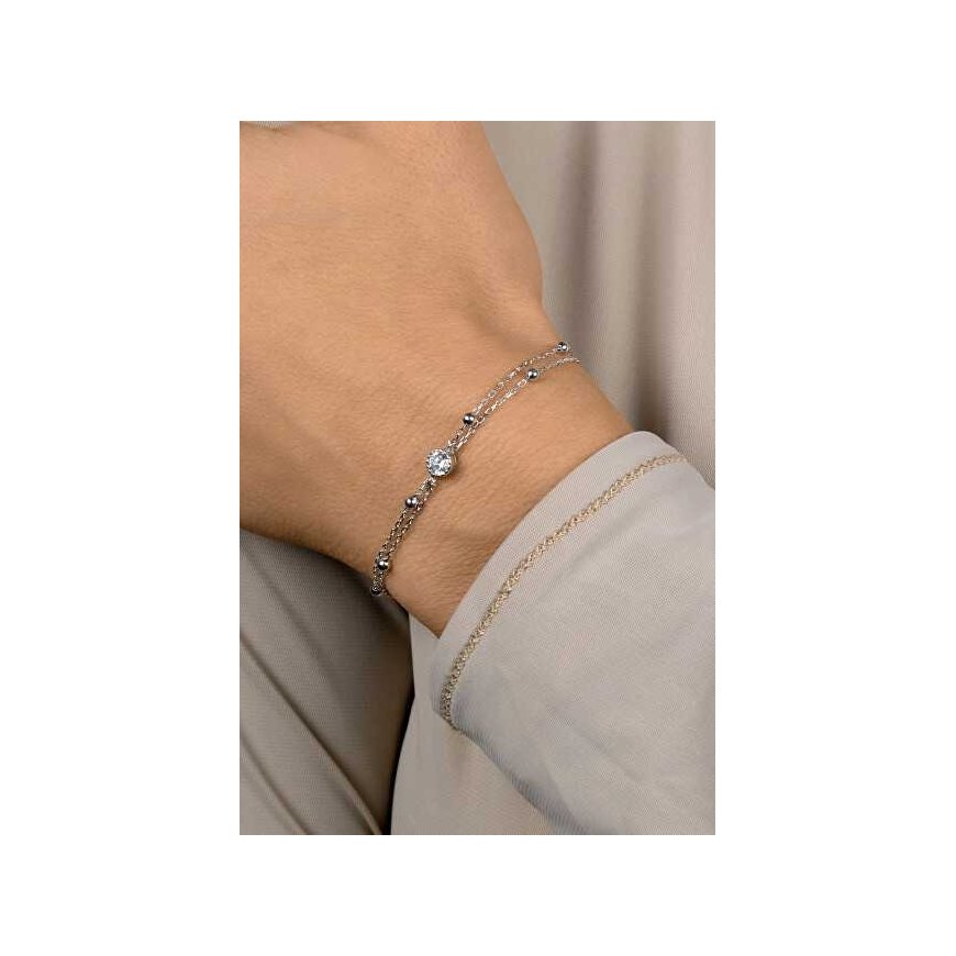 Brilio Silver Double Silver Bracelet for Women BRC187W – 2
