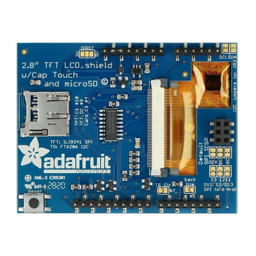 TFT 2.8" 240x320px touchscreen with Micro SD card reader, Arduino accessory, Adafruit 1947 – 2