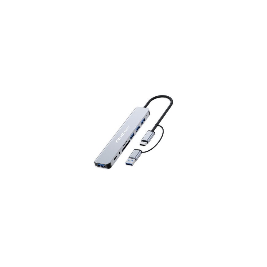 HUB 8in1 USB C USB, USB C 4xUSB SD TF kartes ligzda