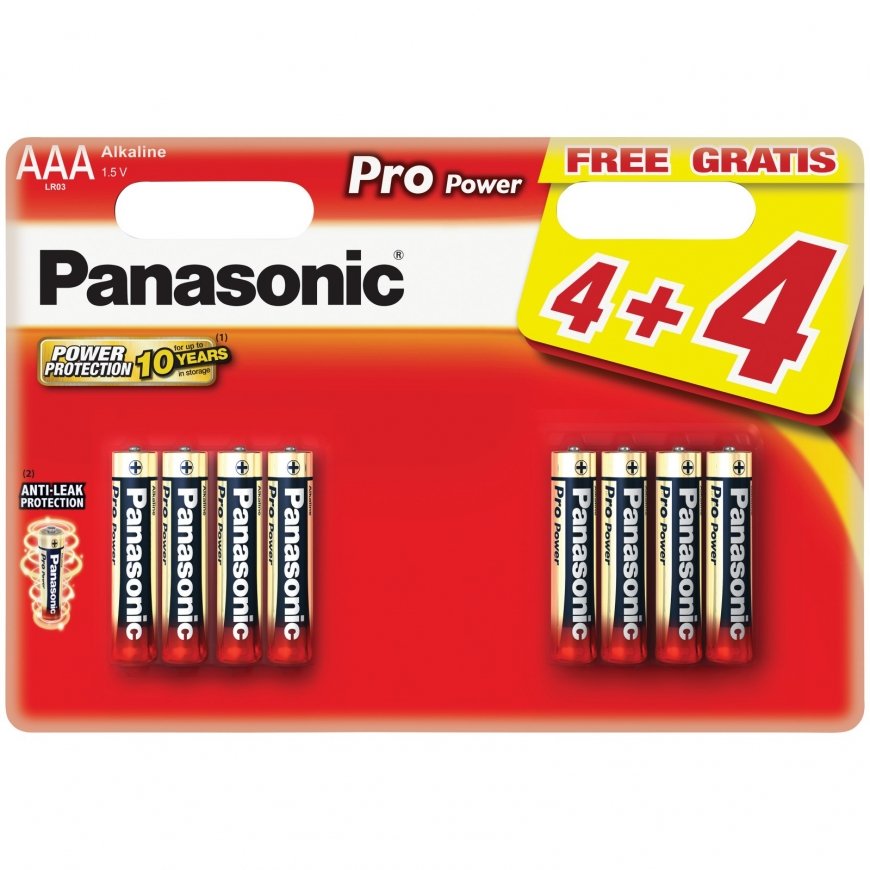 Panasonic Pro Power AAA 4+4 Kertakäyttöinen akku Alkali