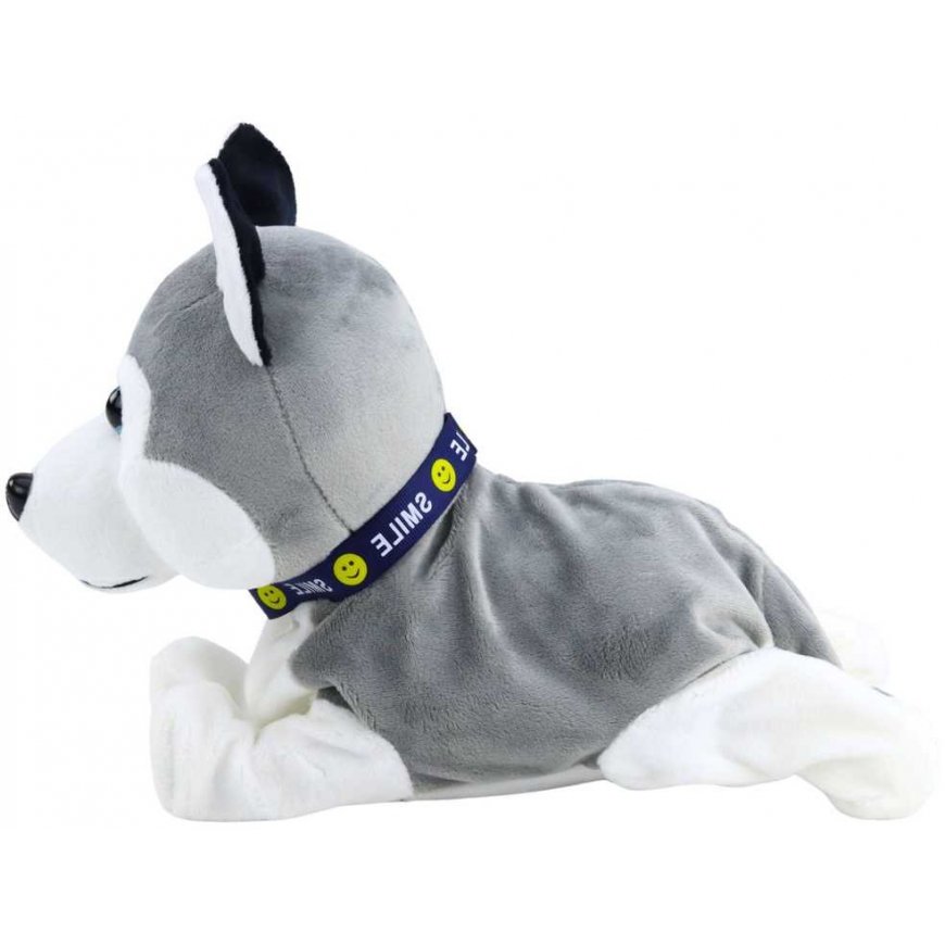 Lean Toys Interactive Plush Husky Dog with Sounds and Movement, 22x22x11 cm – 3