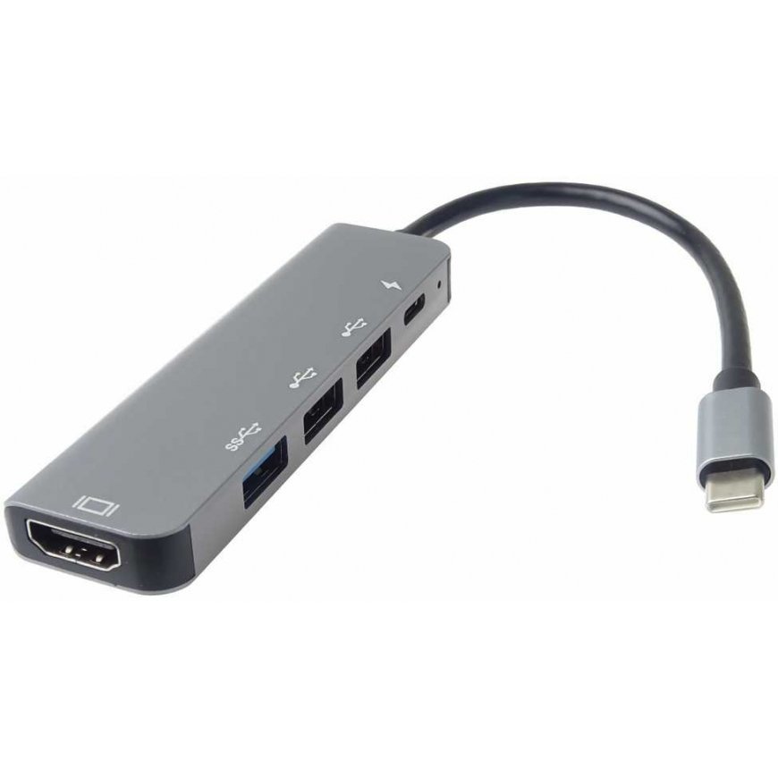 Adapteris USB PremiumCord PremiumCord Adapteris USB-C ar HDMI + USB3.0 + 2x USB2.0 + PD (barošana)