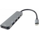 PremiumCord USB-adapteri, USB-C HDMI:lle + USB3.0 + 2x USB2.0 + PD (virransyöttö) PremiumCord USB-adapteri, USB-C HDMI:lle + USB3.0 + 2x USB2.0 + PD (virransyöttö)
