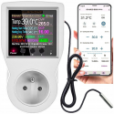 Eurokomp Thermostat with 230 V socket, energy meter, WiFi Tuya Eurokomp Thermostat with 230 V socket, energy meter, WiFi Tuya