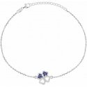 Brilio Silver Silver bracelet Four-leaf clover with blue zircons BRC69WB Brilio Silver Silver bracelet Four-leaf clover with blue zircons BRC69WB