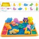 WOOPIE kinetic sand 1.2kg XL ZOO table with molds WOOPIE kinetic sand 1.2kg XL ZOO table with molds