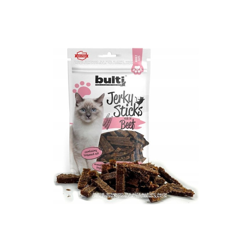 BULTI Jerky sticks rich in beef - cat treats - 60g – 2
