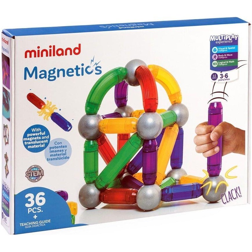 Miniland magnetilised klotsid (36 tk.)
