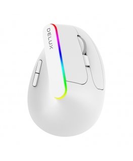 Delux M618DB mouse Office Right-hand RF Wireless + Bluetooth Optical 4000 DPI
