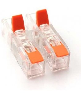 Hismart Universal push-in wire connector, straight 2-2, 0.2-4.0mm², 32A, 450V, 20pcs.