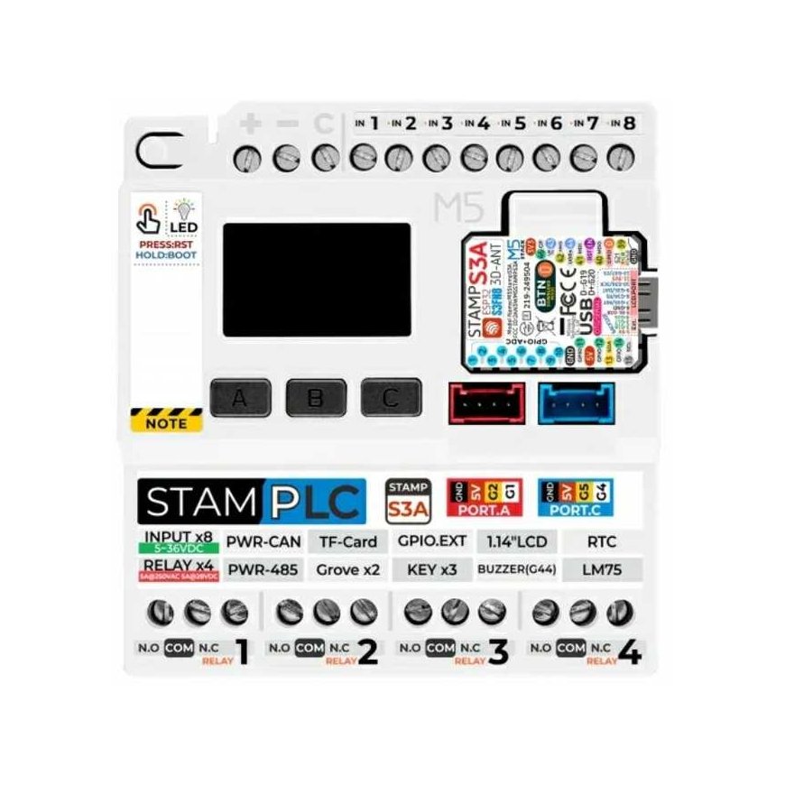 M5Stamp PLC – Internet of Things logical controller with M5StampS3 module – M5Stack K141 – 5