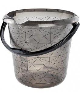 Keeeper BUCKET WITH DECOR POLYGON 10L BLACK
