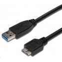 PremiumCord USB-A – microUSB USB laidas 3 m juodas (ku3ma3bk)
