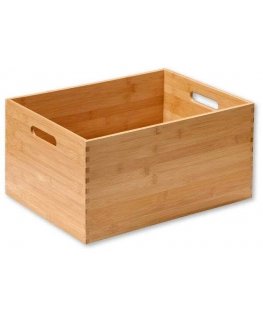 Kesper Wooden Box with Handles, Bamboo