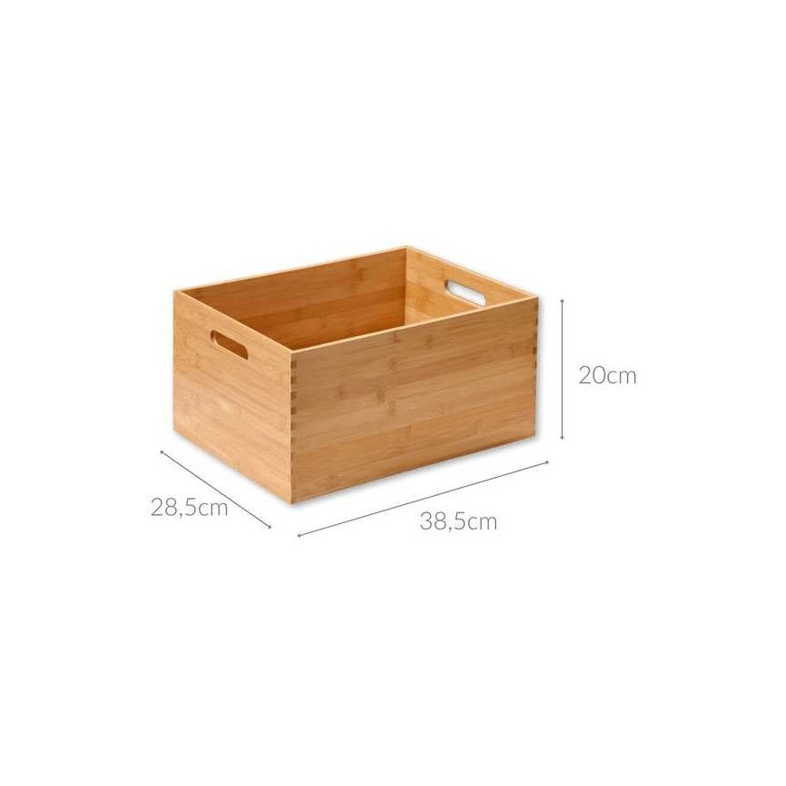 Kesper Wooden Box with Handles, Bamboo – 2