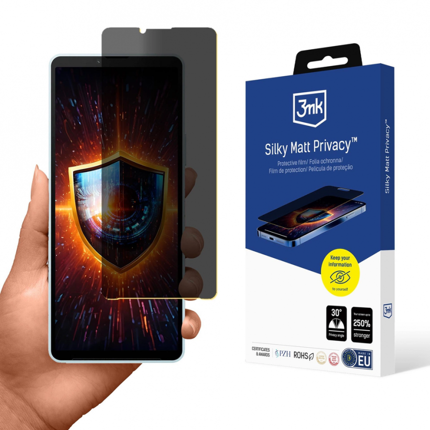Privatumo ekraani kaitse 3mk Silky Matt Privacy, mõeldud Sony Xperia 10 VI-le – 3