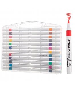 Vigo Marker Set 48 Colors Dual-Tip Professional Drawing Markers