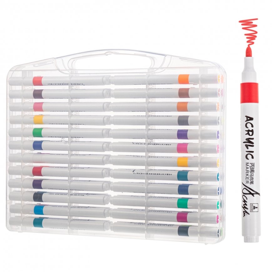 Vigo Marker Set 48 Colors Dual-Tip Professional Drawing Markers