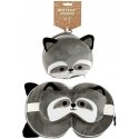 Puckator Relaxeazzz Raccoon ümmargune reisipadi ja silmamask Puckator Relaxeazzz Raccoon ümmargune reisipadi ja silmamask