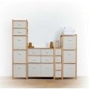 5five Simply Smart Bamboo TIDY bamboo shelf with 6 fabric baskets, height 78.5 cm 5five Simply Smart Bamboo TIDY bamboo shelf with 6 fabric baskets, height 78.5 cm
