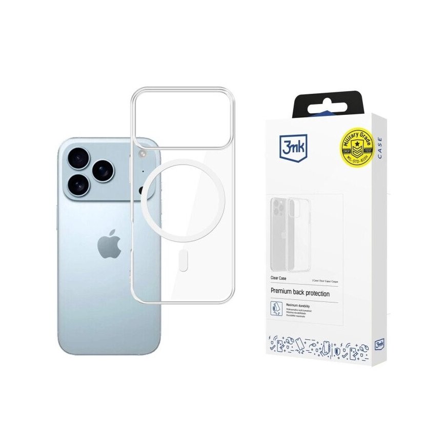 3mk Clear MagCase Case for Apple iPhone 17 Pro Max - Transparent