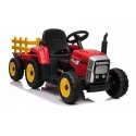 Lean Cars Bērnu elektriskais traktors ar piekabi XMX611 sarkans Lean Cars Bērnu elektriskais traktors ar piekabi XMX611 sarkans