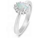 Brilio Silver Elegant silver ring with opal and zircons RI106W Brilio Silver Elegant silver ring with opal and zircons RI106W