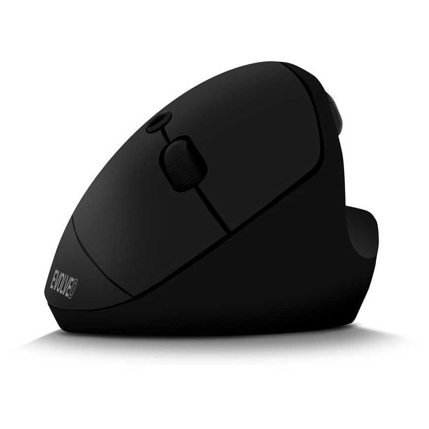 EVOLVEO LadyErgo, tyli vertikali ergonominė pelė, 2,4 GHz, juoda – 2