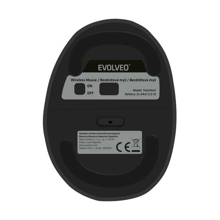 EVOLVEO LadyErgo, vertical ergonomic mouse, 2.4 GHz, black – 4