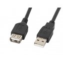 Lanberg CA-USBE-10CC-0030-BK USB кабель USB 2.0 3 m USB A Черный Lanberg CA-USBE-10CC-0030-BK USB кабель USB 2.0 3 m USB A Черный