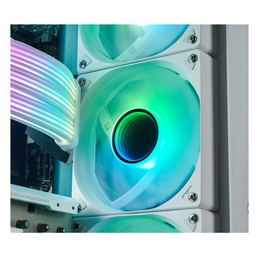 Jonsbo SL-120W Datora dzesēšanas sistēma Datora korpusam Ventilators 12 cm Balts 1 pcs – 5