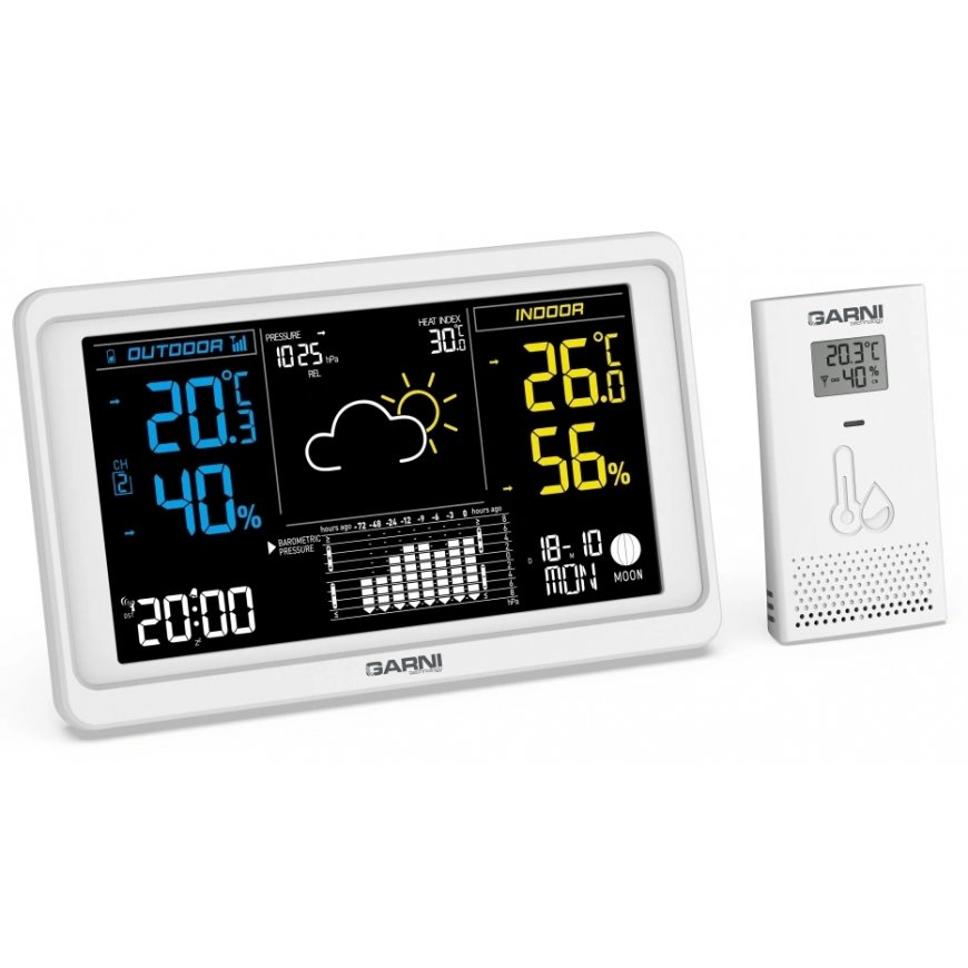 GARNI 618W Precise Balts LCD DC/Baterija – 2