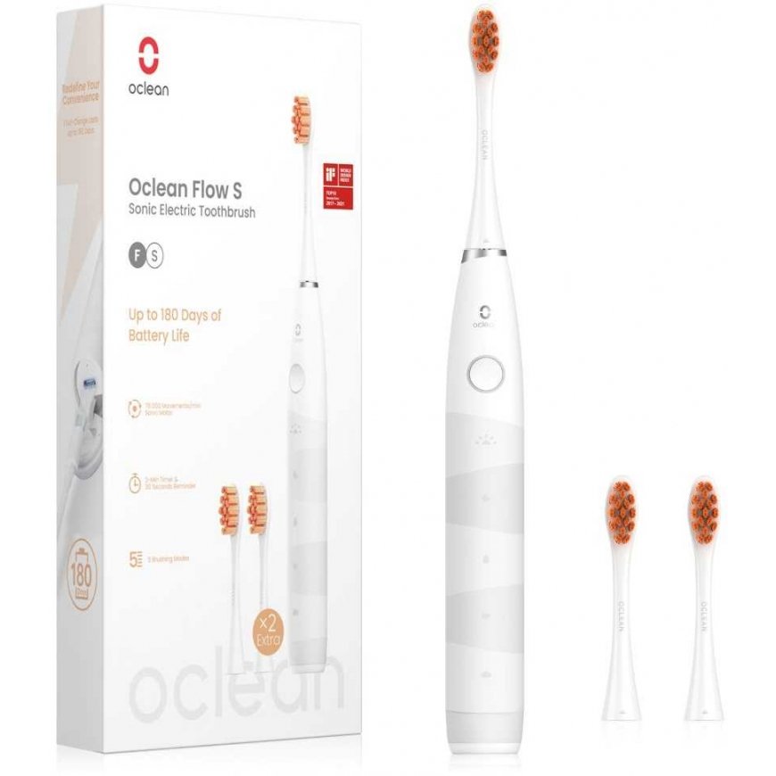 Oclean Elektrinis dantų šepetėlis Flow S Baltas