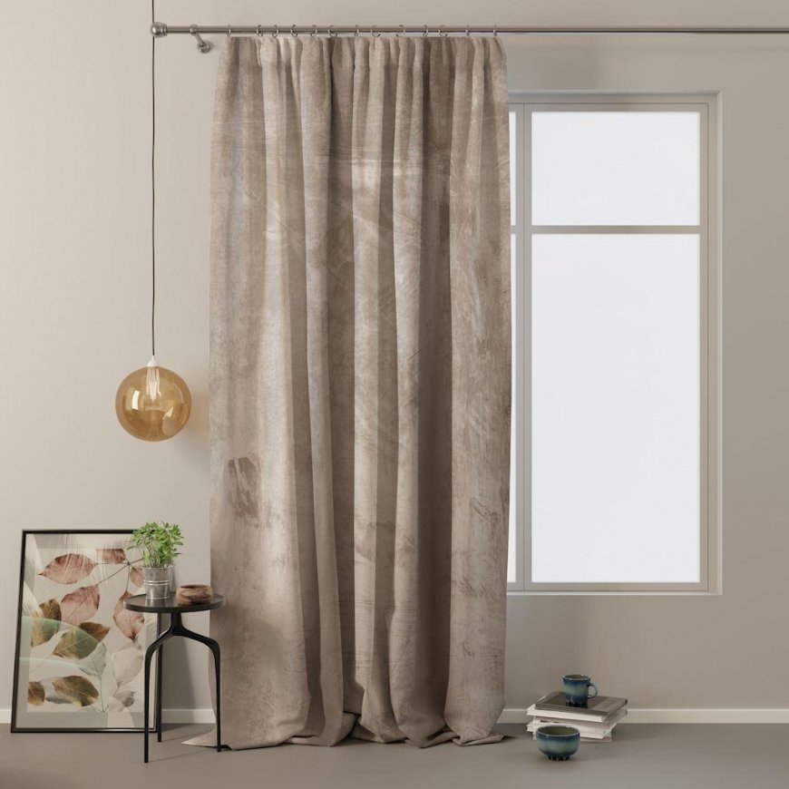 Night curtain AmeliaHome VELVET 140X270 cm, 1 pc., tape/hooks, color: sand – 4