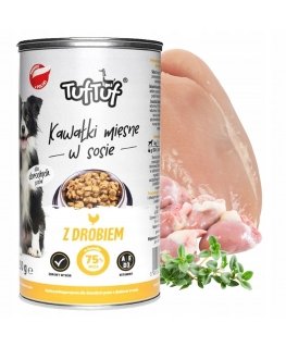 TUF TUF Meaty chunks with poultry - wet dog food - 1250g