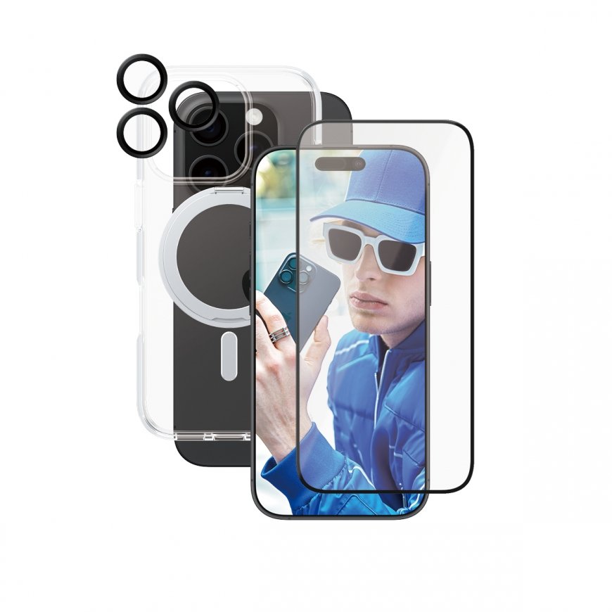 PanzerGlass CARE by ® Feature 3-in-1 Ceramic Bundle iPhone 16 Pro Kirkas näytönsuoja Apple 1 kpl