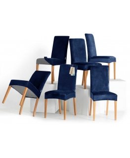 CLASSIC RESTILO sofa cover SENTO in indigo color, simple, classic style
