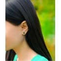Agato Keturlapio received silver earrings with zircons AGT-E167PGR Agato Keturlapio received silver earrings with zircons AGT-E167PGR