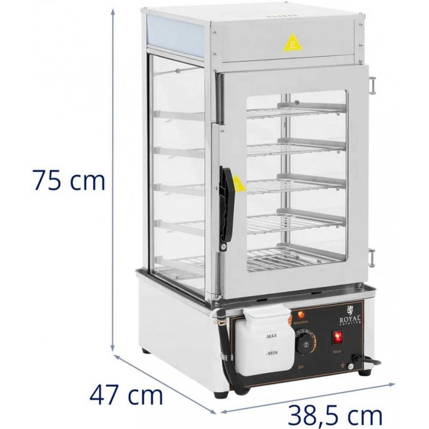 Royal Catering Garu katls tvaika vārīšanai 5 režģi 30-110C 37 l 1250 W – 5
