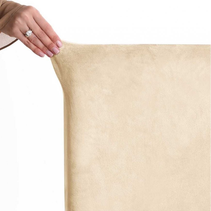 CLASSIC RESTILO sofa cover SENTO, light sand color, solid color, classic style – 3