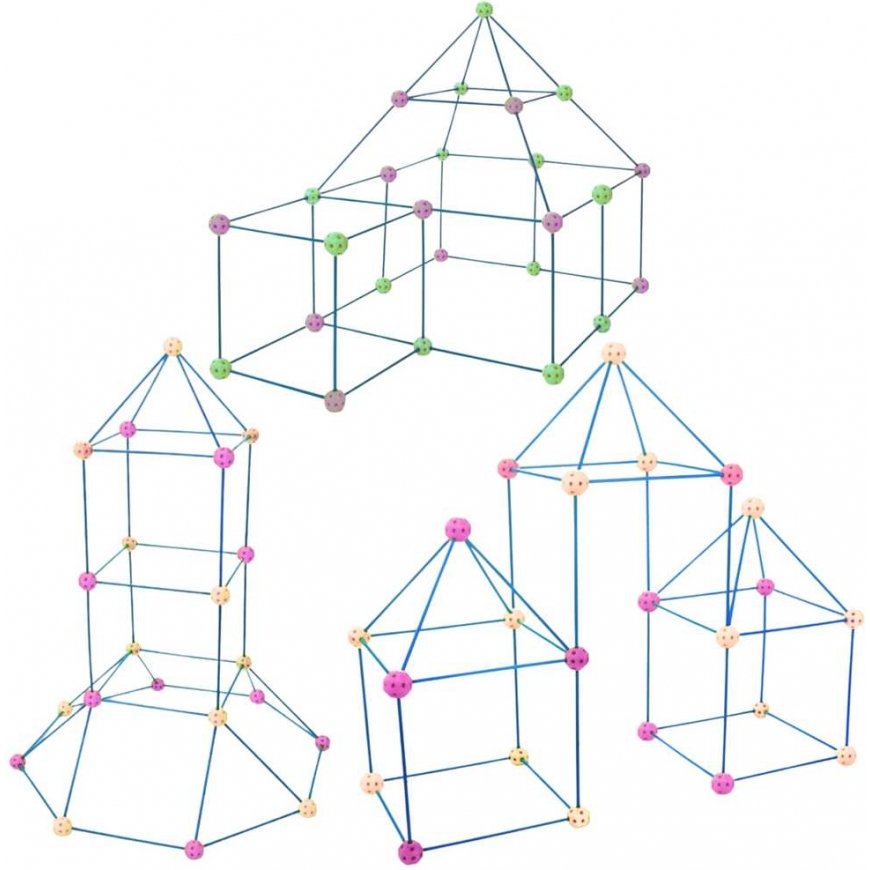 WOOPIE construction set XXL tent base pipe straws, 340 pcs. – 5