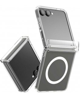 Araree Duple 360 M MagSafe Qi2 -kotelo Samsung Galaxy Z Flip7:lle, läpinäkyvä