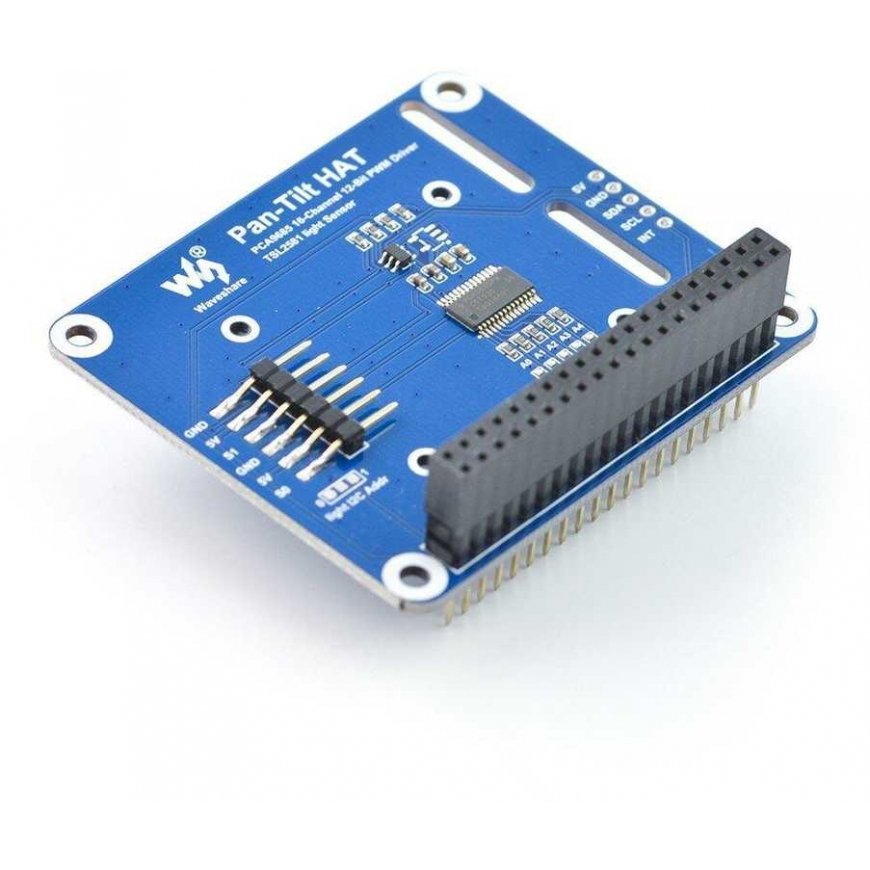 Pan-Tilt, laajennusliitin kamerapidikkeellä, tarkoitettu Raspberry Pi:lle, Waveshare 16138